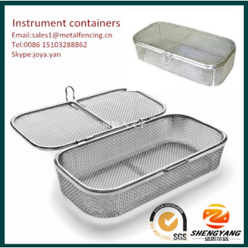Großhandel Mini-Size-Draht-Container mit Schloss Sterilcontainer für chirurgische Werkzeuge Abdeckung verfügbaren Instrumentencontainer